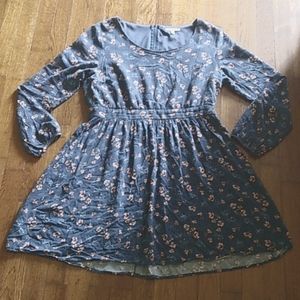 Charlotte Russe large floral long sleeved baby baby doll dress